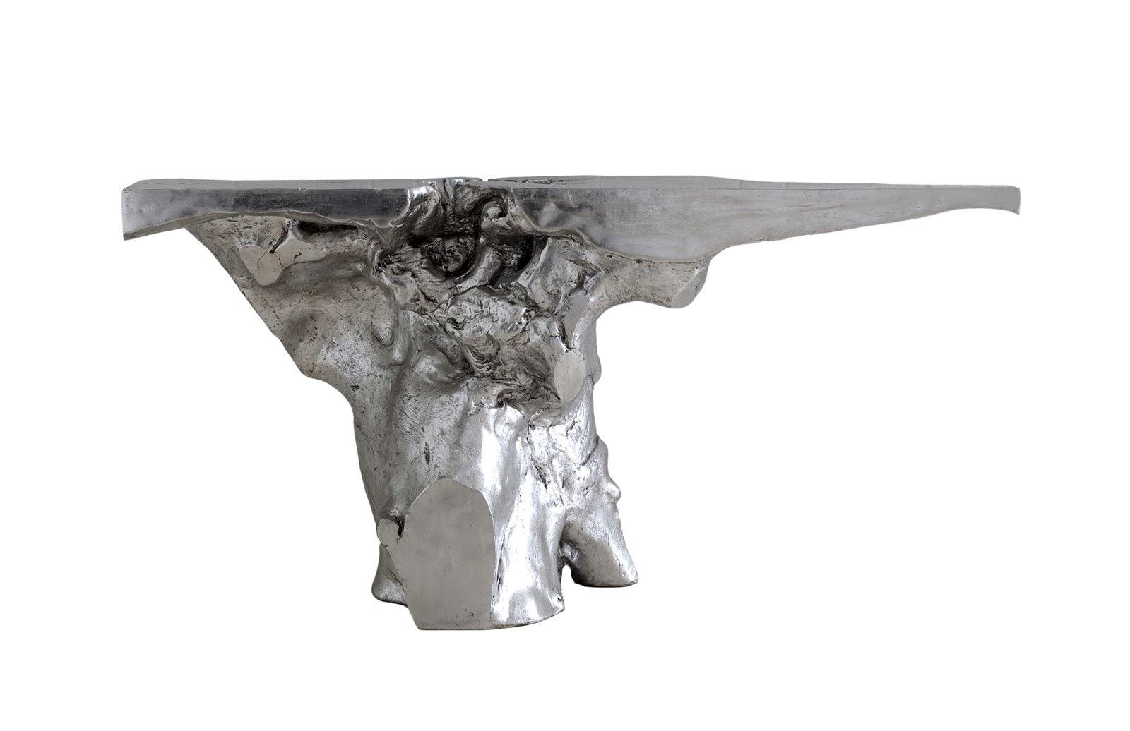 Phillips Collection Crown Console, Silver Leaf CONSOLE TABLES