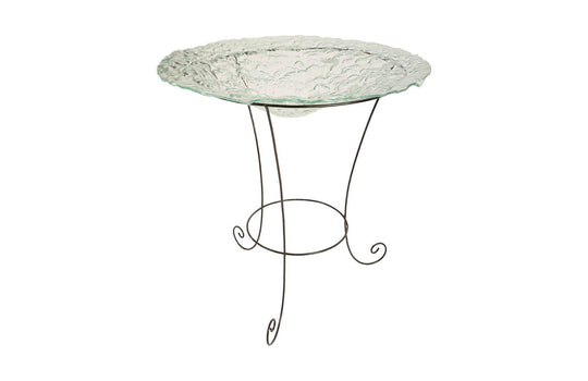 Phillips Collection Frosted Glass Bowl on Stand, LG DECORATIVE TRAYS, PLATES, + BOWLS