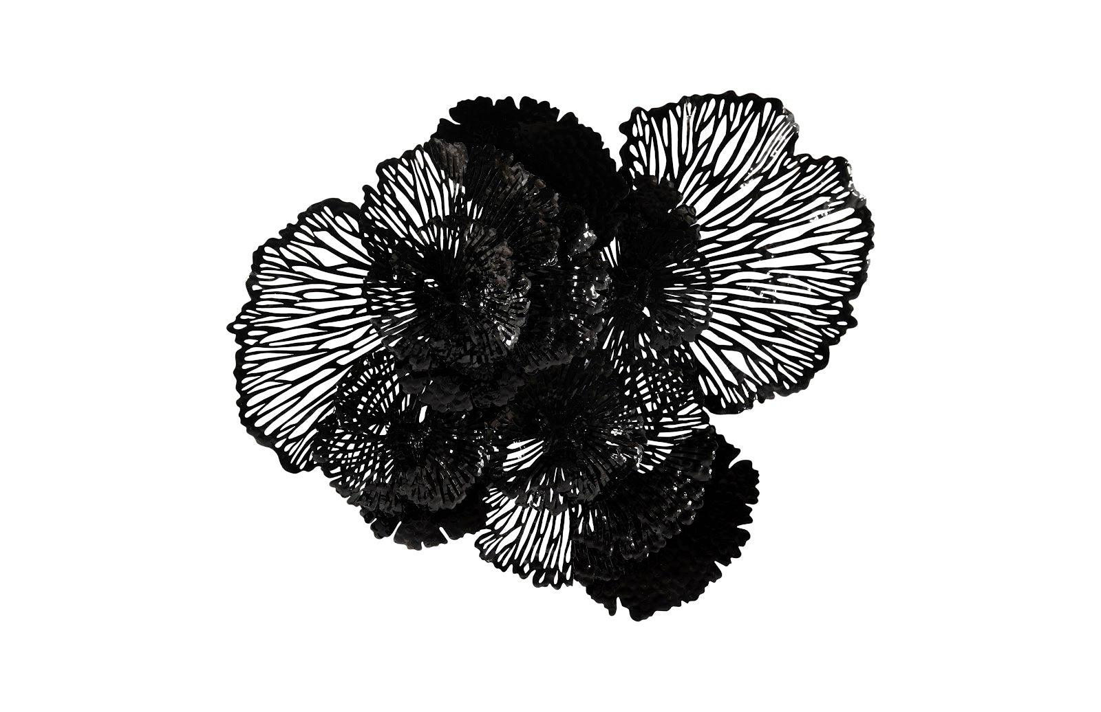 Phillips Collection Flower Wall Art, Large, Black, Metal WALL ACCENTS