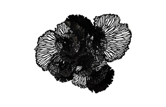 Phillips Collection Flower Wall Art, Large, Black, Metal WALL ACCENTS