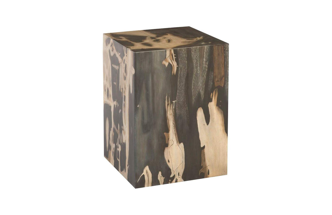 Cast Petrified Wood Stool, Resin, Square - Phillips Collection - AmericanHomeFurniture