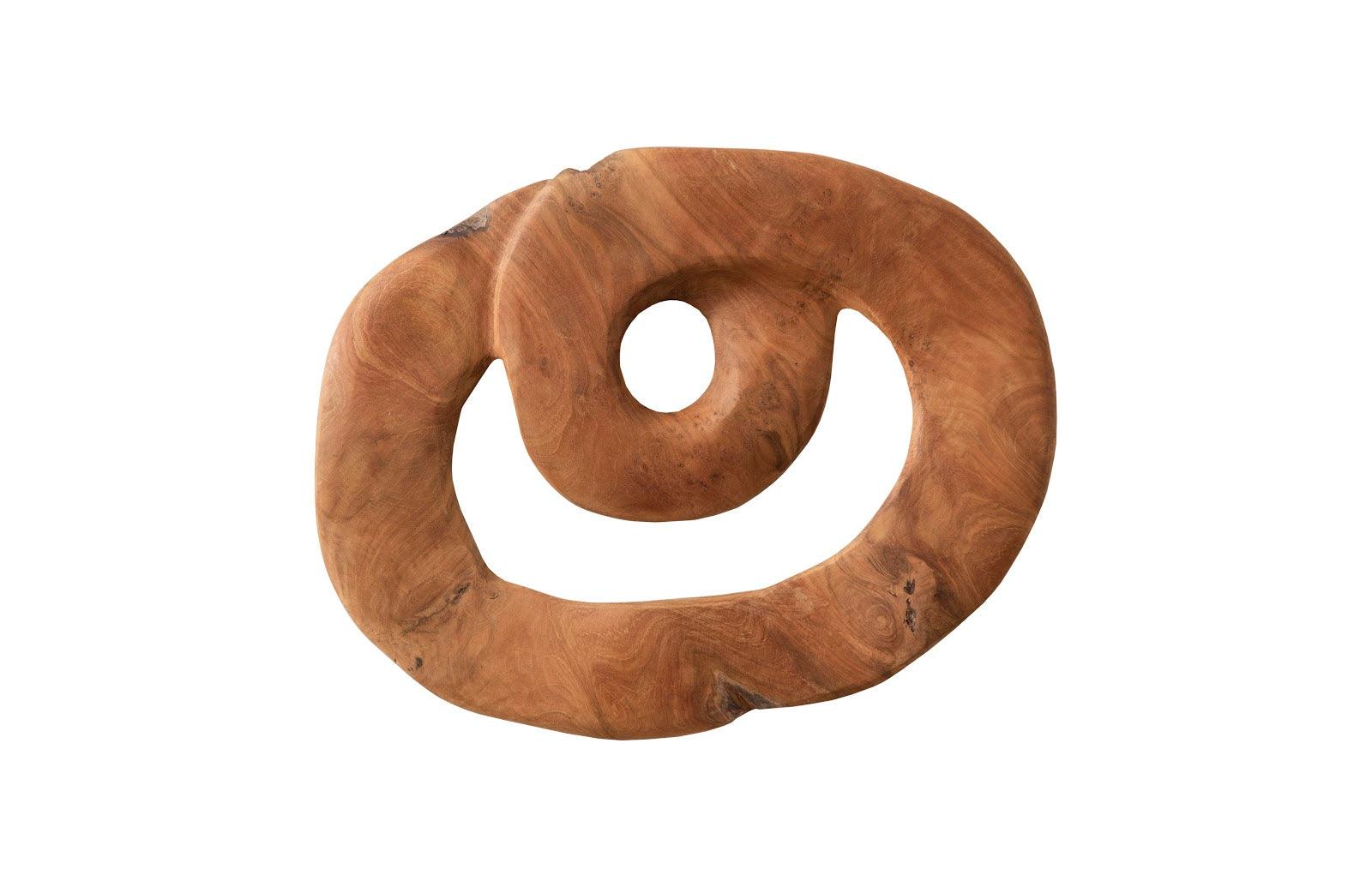 Phillips Collection Swirl Wall Tile, Teak Wood, Assorted WALL ACCENTS