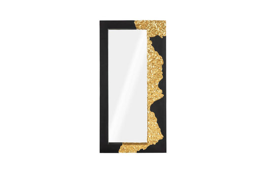 Phillips Collection Mercury Mirror, Rectangle, Black, Gold Leaf WALL MIRRORS