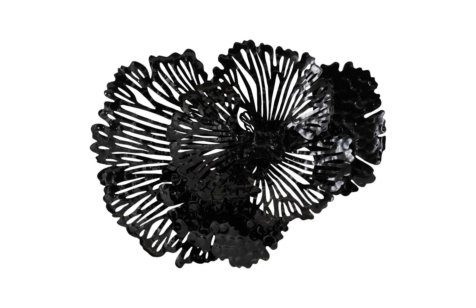 Phillips Collection Flower Wall Art, Small, Black, Metal WALL ACCENTS