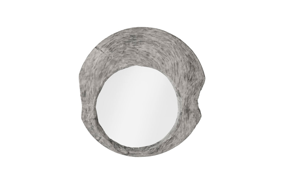 Wood Wall Mirror, Gray Stone, Round - Phillips Collection - AmericanHomeFurniture