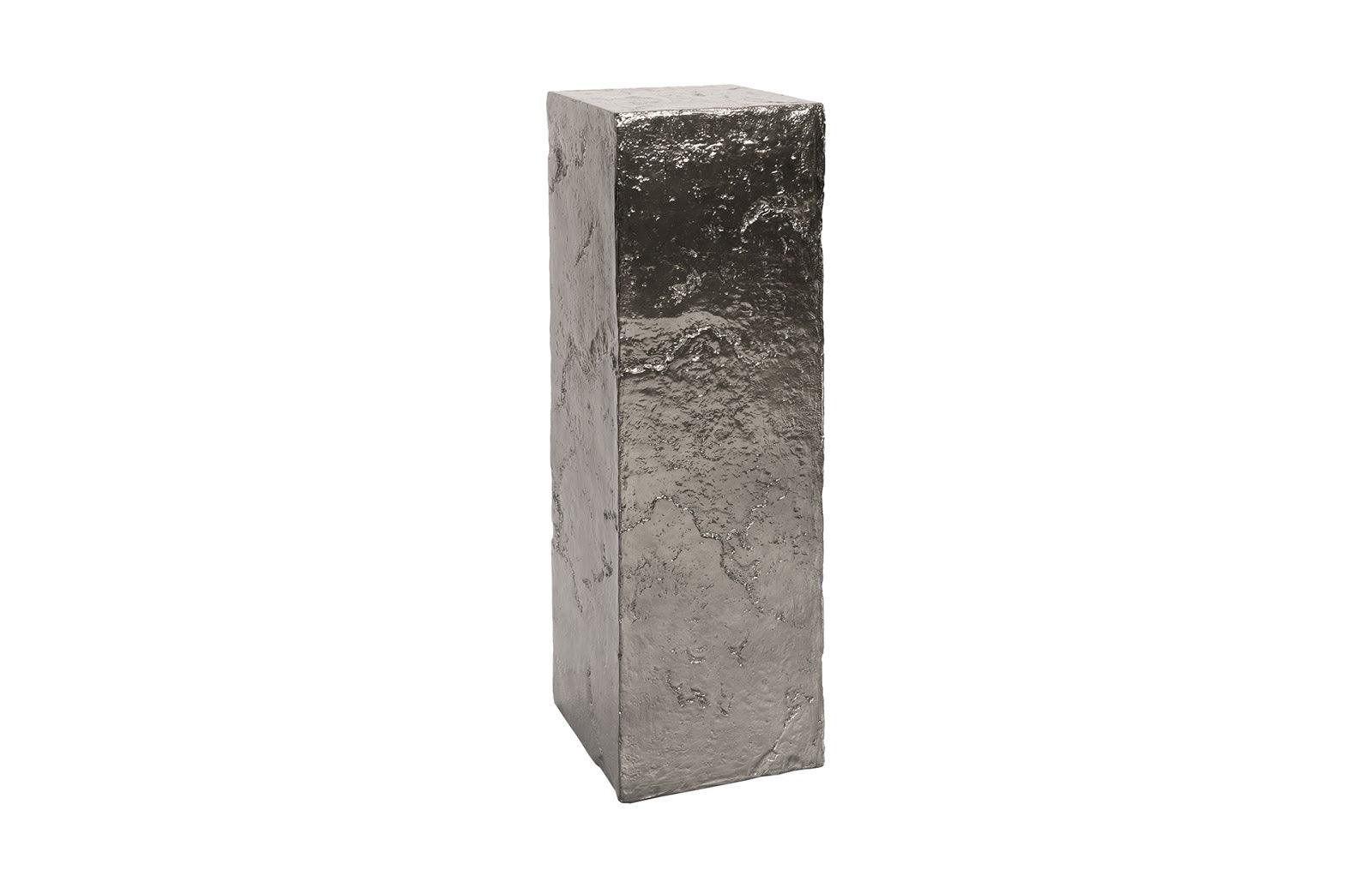 Phillips Collection Slate Pedestal, Large, Liquid Silver ACCENT TABLES
