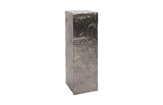 Phillips Collection Slate Pedestal, Large, Liquid Silver ACCENT TABLES