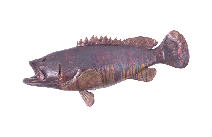 Estuary Cod Fish Wall Sculpture, Resin, Copper Patina Finish - Phillips Collection - AmericanHomeFurniture