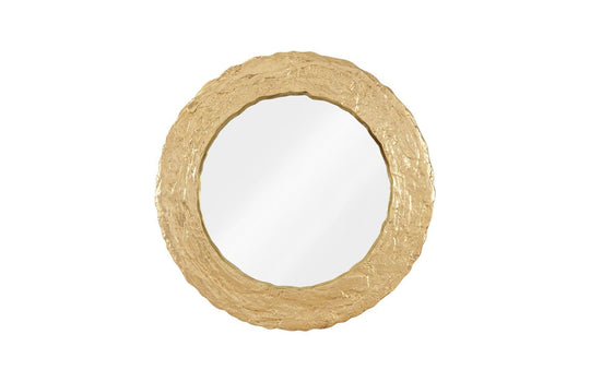 Phillips Collection Molten Mirror, Round, Gold Leaf WALL MIRRORS