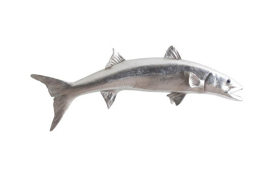 Phillips Collection Barracuda Fish Wall Sculpture, Resin, Silver Leaf WALL ACCENTS