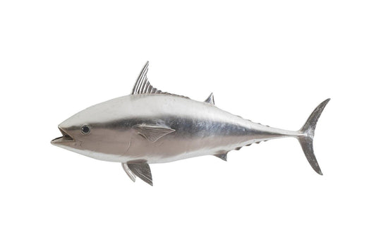Phillips Collection Mackerel Fish Wall Sculpture, Resin, Silver Leaf WALL ACCENTS