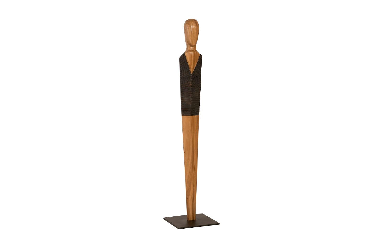 Phillips Collection Vested Male Sculpture, Small, Chamcha, Natural, Black, Copper DECORATIVE OBJECTS
