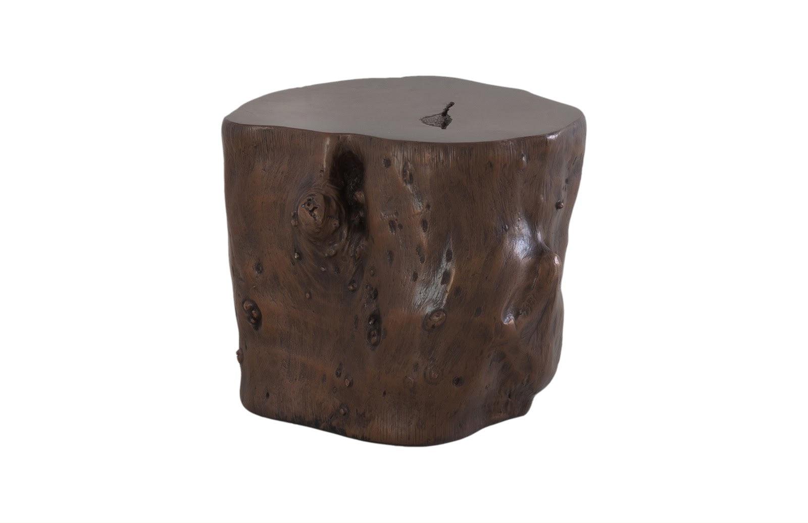 Phillips Collection Log Stool, Bronze, LG OTTOMANS, POUFS, + STOOLS