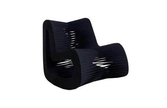 Phillips Collection Seat Belt Rocking Chair, Black/Black ACCENT + LOUNGE CHAIRS