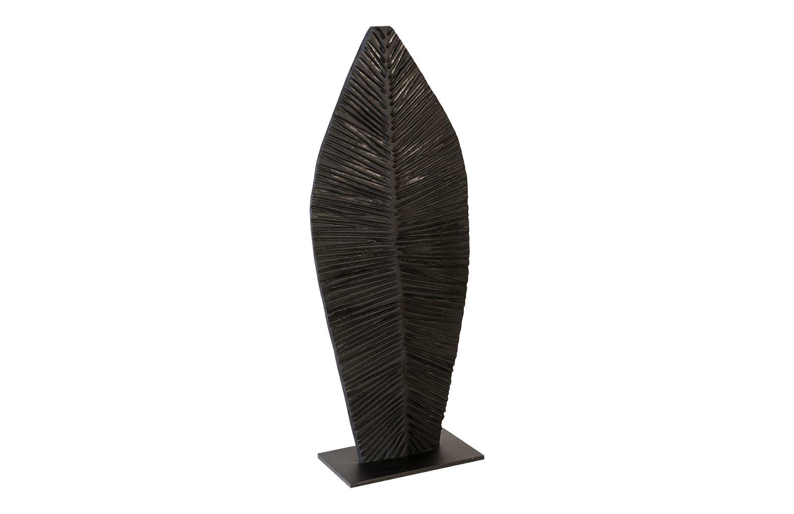 Phillips Collection Carved Leaf on Stand, Burnt, SM DECORATIVE OBJECTS