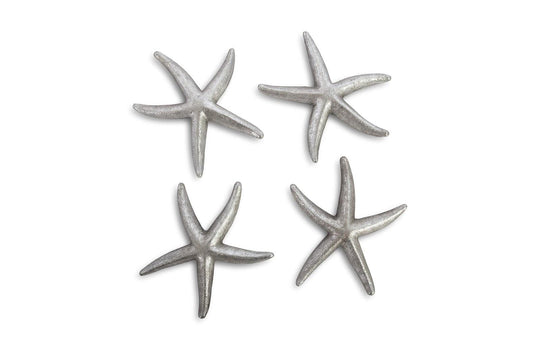 Phillips Collection Starfish, Silver Leaf, Set of 4, SM WALL ACCENTS