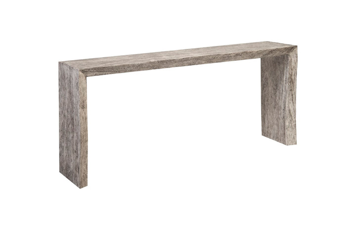 Waterfall Console Table, Gray Stone - Phillips Collection - AmericanHomeFurniture