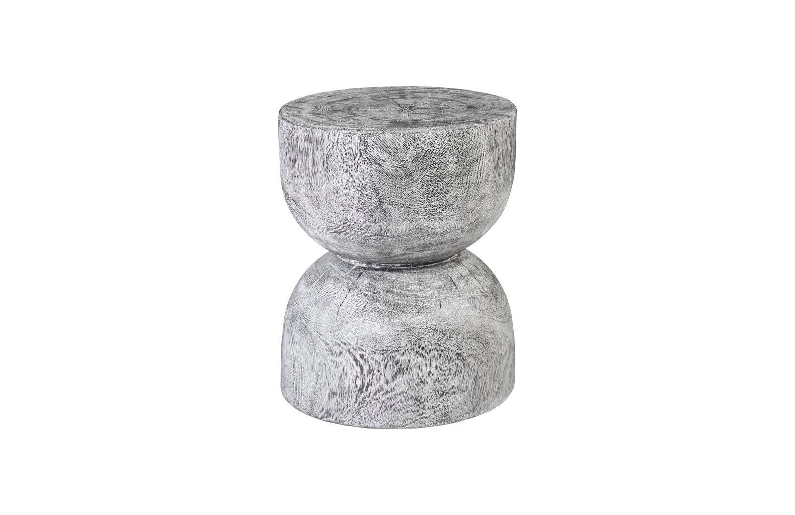 Phillips Collection Hour Glass Side Table, Gray Stone ACCENT TABLES