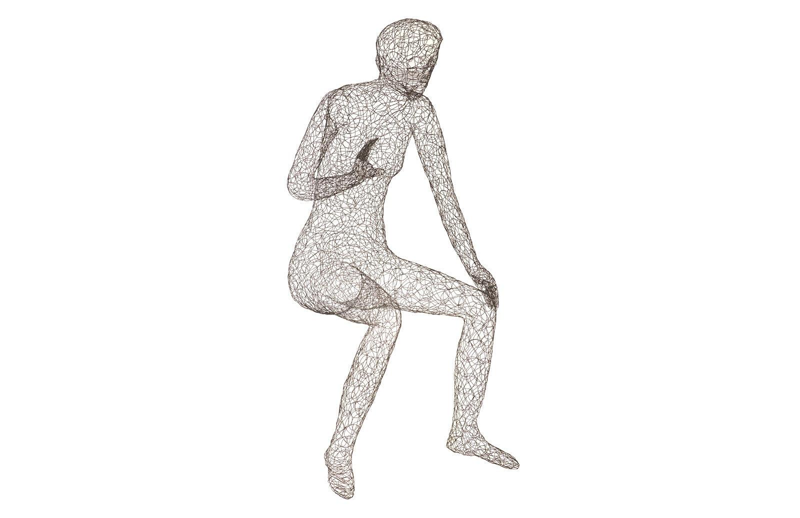 Phillips Collection Crazy Wire Lounging Female DECORATIVE OBJECTS