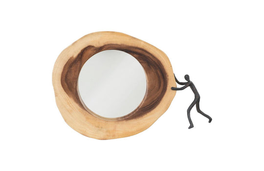 Phillips Collection Atlas Crosscut Mirror, Small, Right Side Full Body WALL MIRRORS