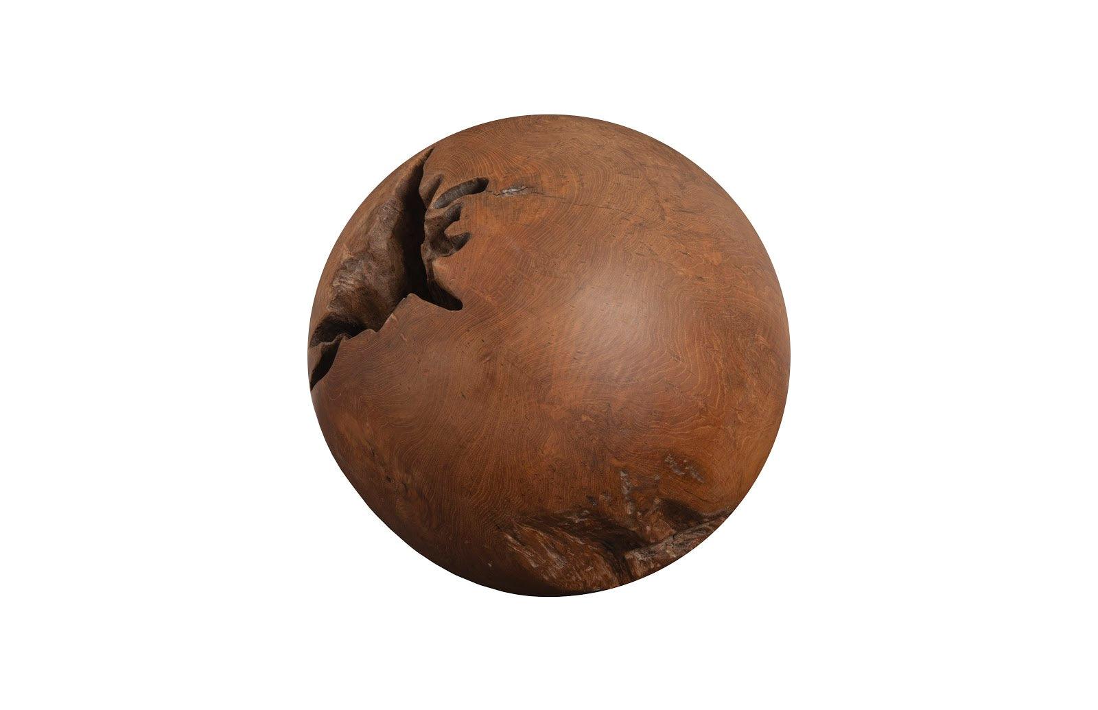 Phillips Collection Teak Wood Ball, Medium DECORATIVE OBJECTS
