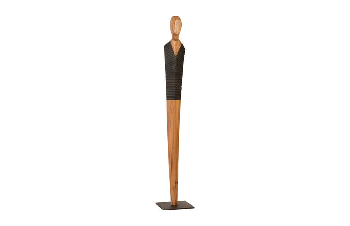 Vested Male Sculpture, Large, Chamcha, Natural, Black, Copper - Phillips Collection - AmericanHomeFurniture