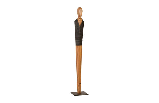 Phillips Collection Vested Male Sculpture, Large, Chamcha, Natural, Black, Copper DECORATIVE OBJECTS
