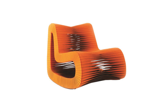 Phillips Collection Seat Belt Rocking Chair, Orange ACCENT + LOUNGE CHAIRS