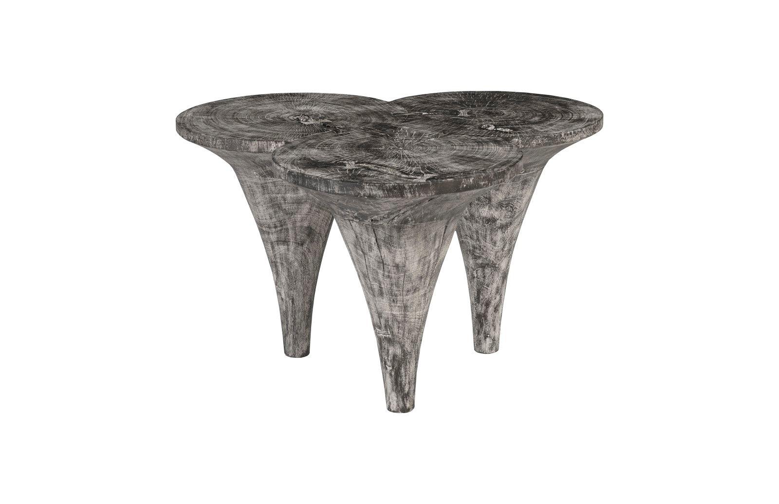 Phillips Collection Marley Coffee Table, Chamcha Wood, Gray Stone Finish COFFEE TABLES