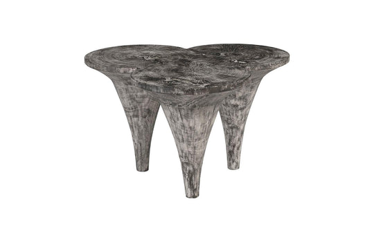 Phillips Collection Marley Coffee Table, Chamcha Wood, Gray Stone Finish COFFEE TABLES