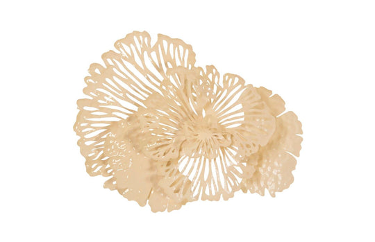 Phillips Collection Flower Wall Art, Small, Ivory, Metal WALL ACCENTS