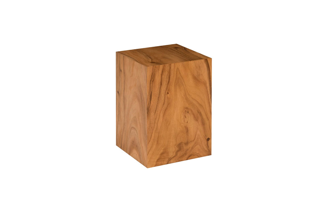 Origins Pedestal, Small, Mitered Chamcha Wood, Natural - Phillips Collection - AmericanHomeFurniture