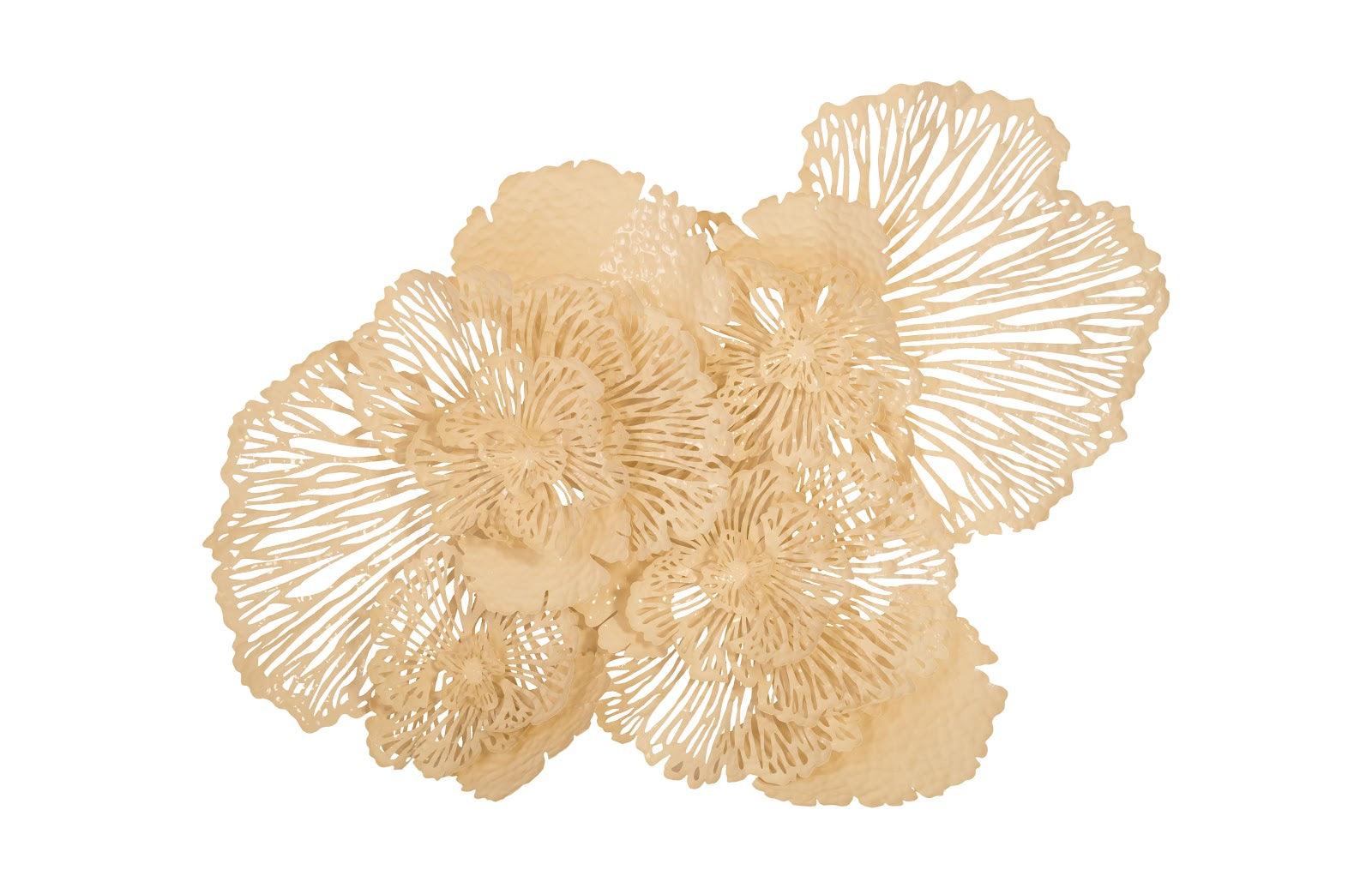 Phillips Collection Flower Wall Art, Large, Ivory, Metal WALL ACCENTS