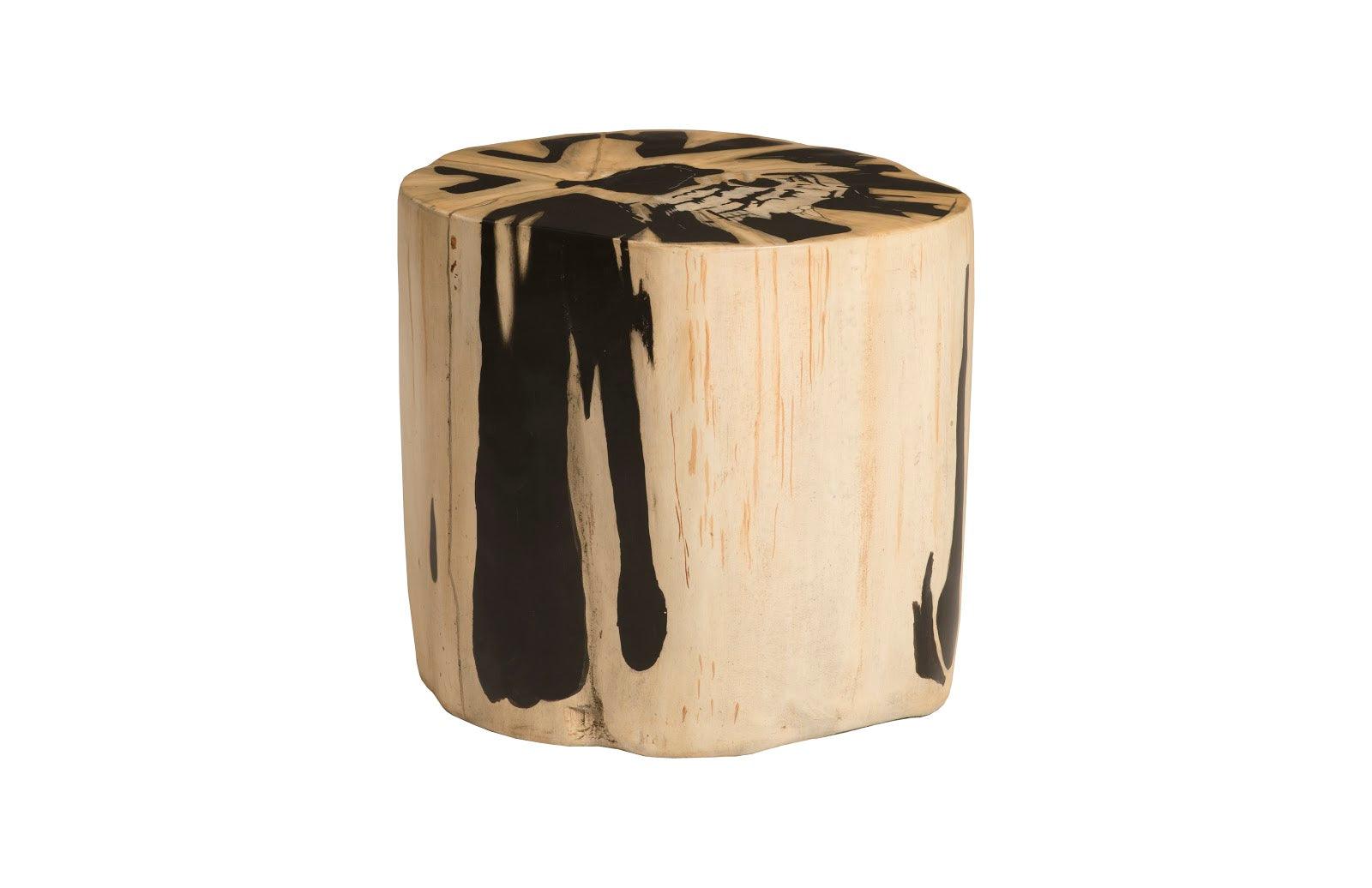 Phillips Collection Cast Petrified Wood Stool, Resin OTTOMANS, POUFS, + STOOLS
