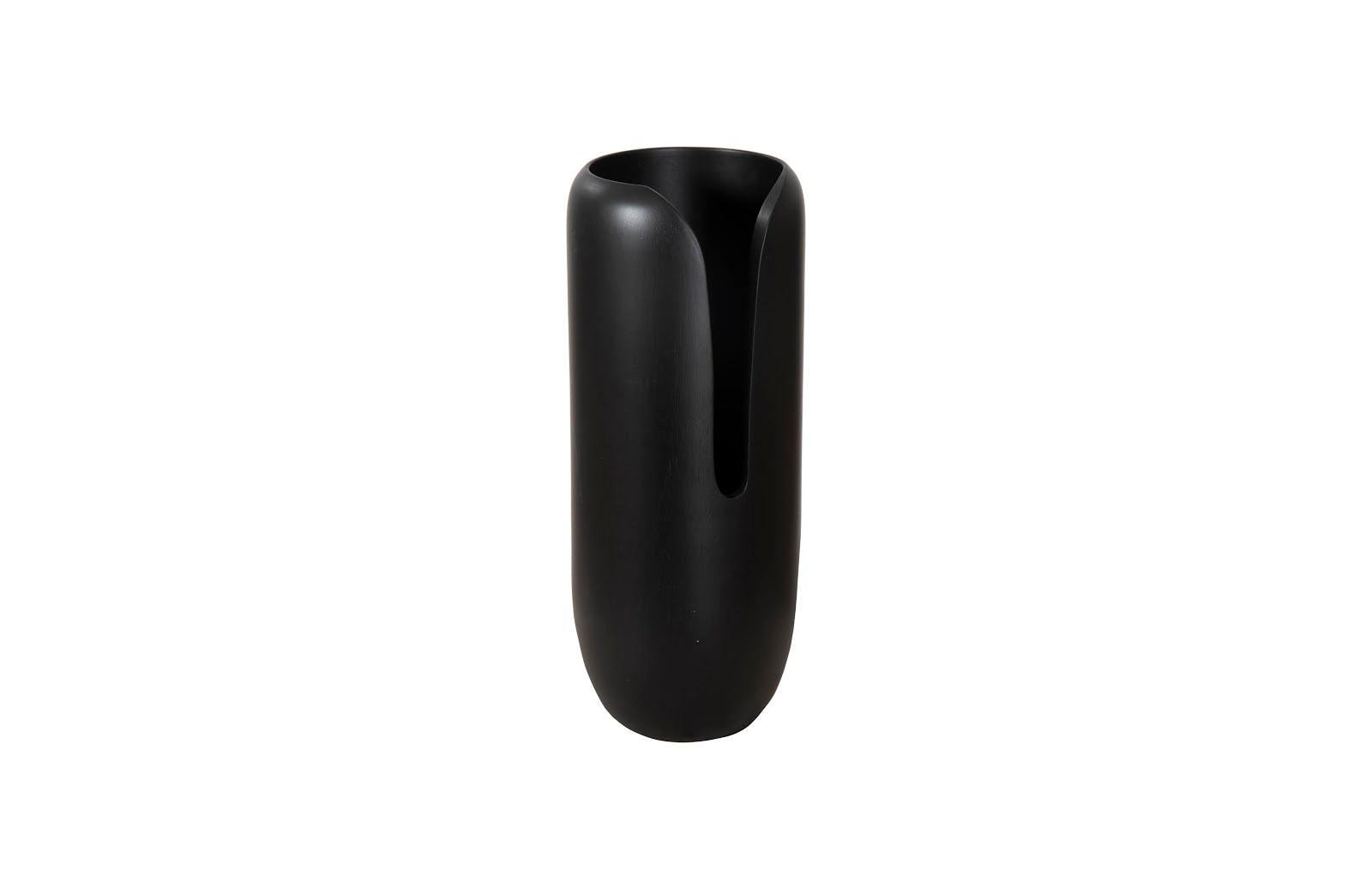 Phillips Collection Interval Wood Vase, Black, Medium VASES, JARS, + BOTTLES
