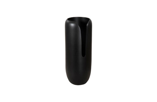 Phillips Collection Interval Wood Vase, Black, Medium VASES, JARS, + BOTTLES