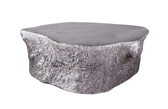 Phillips Collection Bark Coffee Table, Silver Leaf COFFEE TABLES