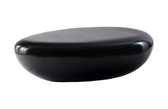 Phillips Collection River Stone Coffee Table, Large, Gel Coat Black COFFEE TABLES