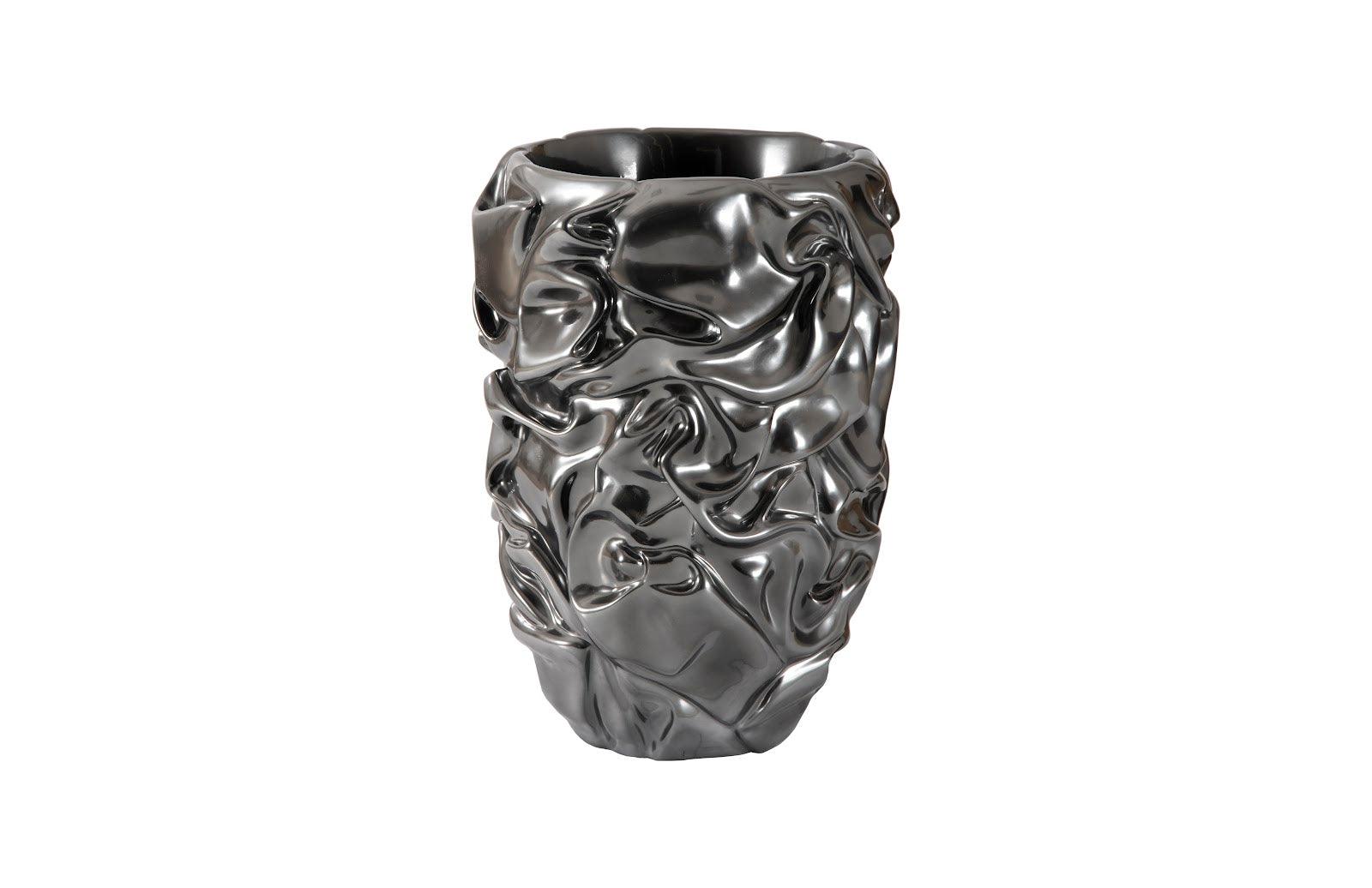 Phillips Collection Drape Planter, Liquid Silver PLANTERS