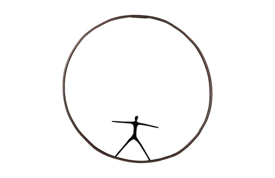 Phillips Collection Olympic Figure in Iron Ring, Black, Rust, Style B WALL ACCENTS