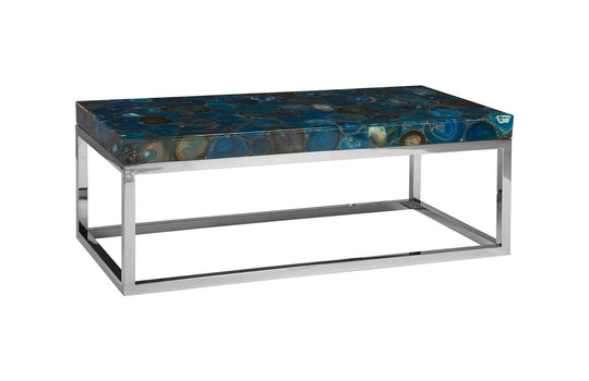 Phillips Collection Agate Coffee Table, Stainless Steel Base COFFEE TABLES