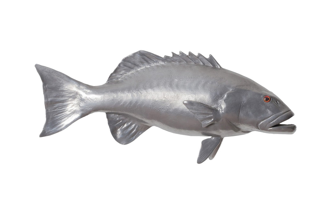 Coral Trout Fish Wall Sculpture, Resin, Polished Aluminum Finish - Phillips Collection - AmericanHomeFurniture