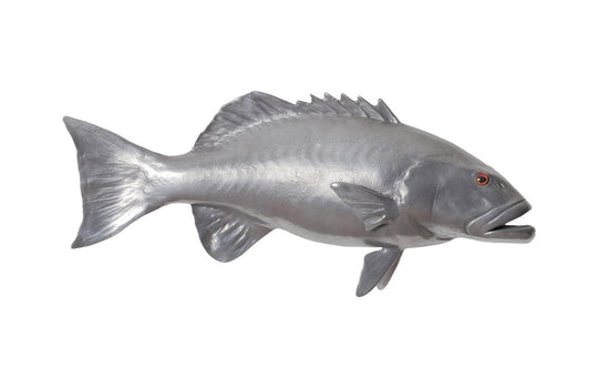 Phillips Collection Coral Trout Fish Wall Sculpture, Resin, Polished Aluminum Finish WALL ACCENTS