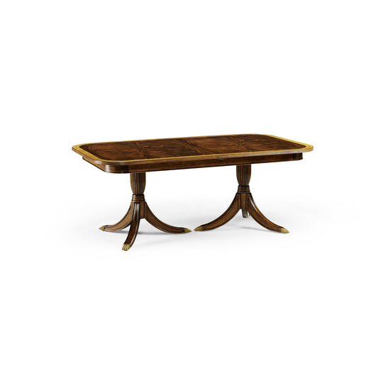 Jonathan Charles Buckingham Regency Crotch Mahogany Extending Dining Table DINING TABLES
