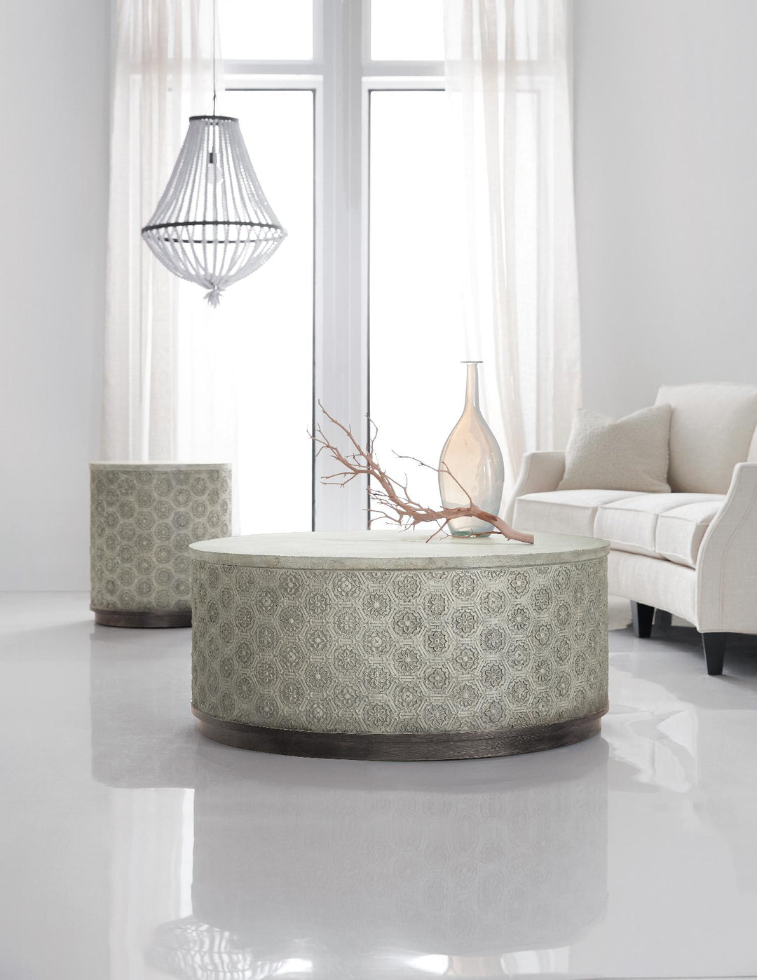 American Home Furniture | Hooker Furniture - Melange Greystone Round End Table