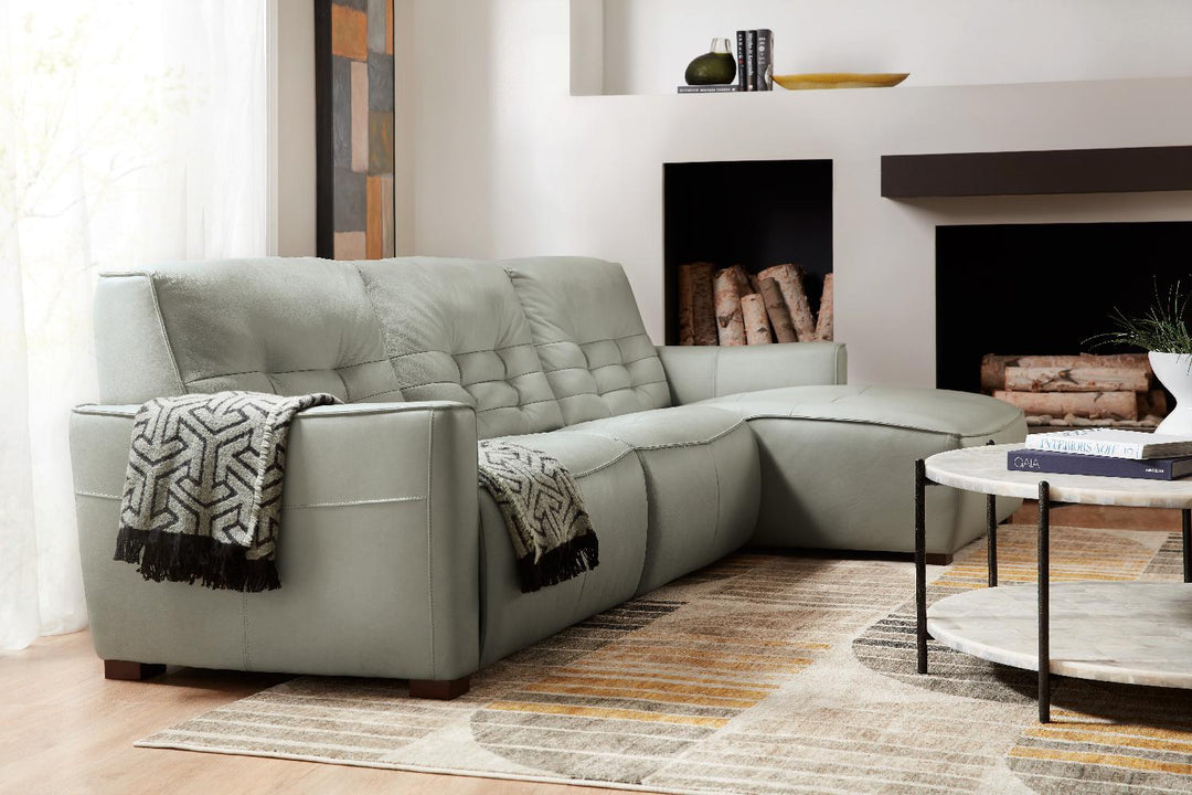 American Home Furniture | Hooker Furniture - Reaux Power Recline Sofa with RAF Chaise with2 Power Recliners