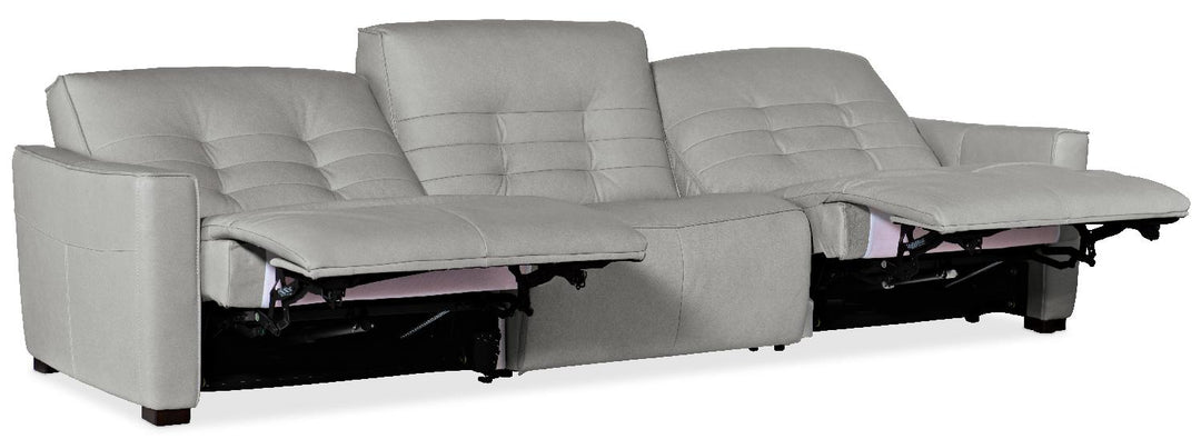 American Home Furniture | Hooker Furniture - Reaux Power Recline Sofa with3 Power Recliners