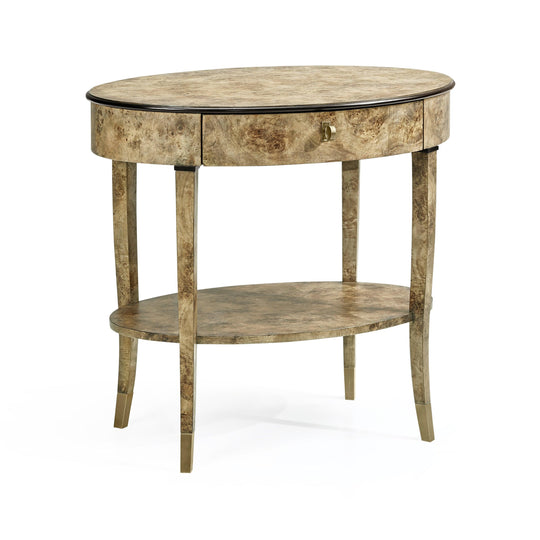 Jonathan Charles Hamilton Oval Bedside Table NIGHTSTANDS