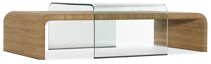 American Home Furniture | Hooker Furniture - Amani Rope and Glass Cocktail Table