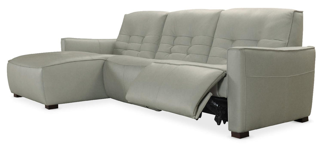 American Home Furniture | Hooker Furniture - Reaux Power Motion Sofa with LAF Chaise with2 Power Recline